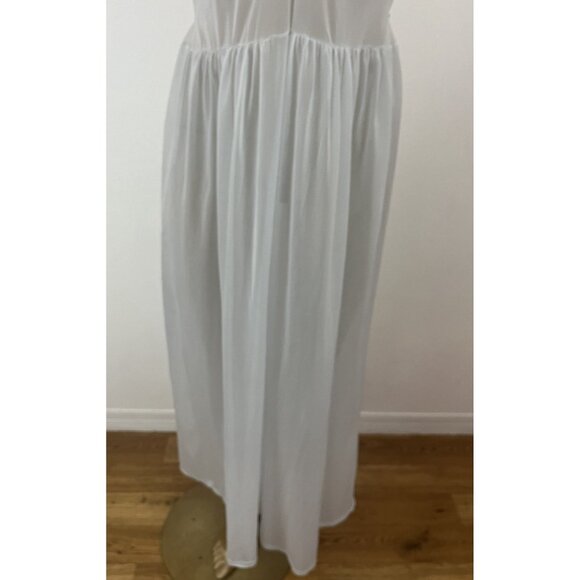 Vintage Miss Bonnie Nylon Nightgown Women's 34 Blue Sheer Long Gown - Picture 3 of 8